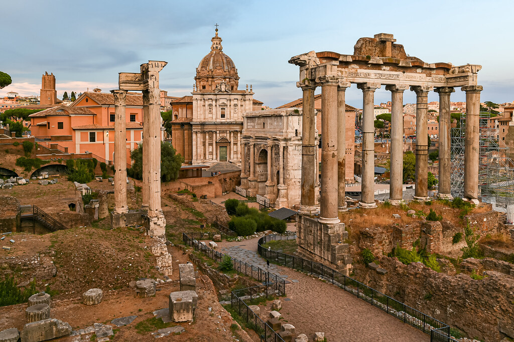 Ivy-covered cobblestone street in Trastevere neighborhood, Rome